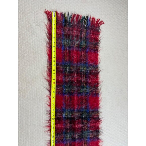 Andrew Stewart Mohair Wool Scarf Vintage Scotland 60's | Royal Stewart | 50L 12W - Picture 7 of 9